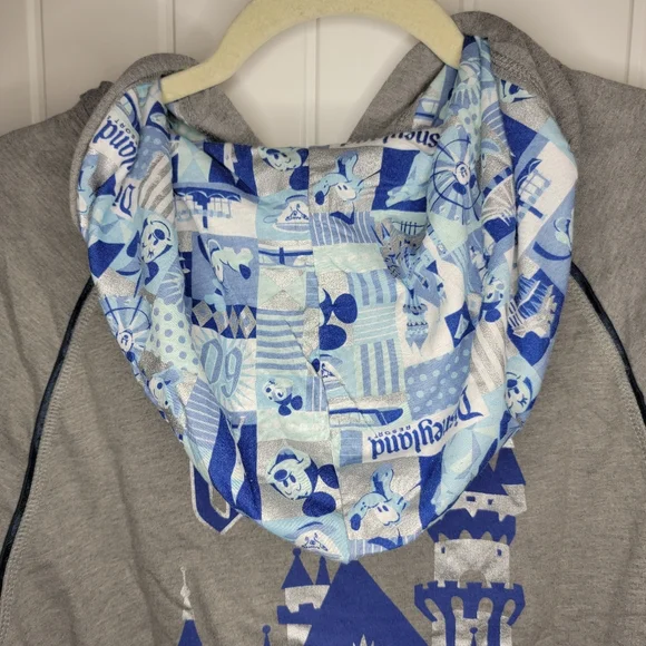 Disneyland 60th Anniversary Zip-up Sweater, Women's Large, Gray - Picture 6 of 6